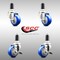 Service Caster 3 Inch 316SS Blue Poly Swivel 1-1/4 Inch Expanding Stem Caster Brake SCC, 2PK SS316EX20S314-PPUB-BLUE-2-TLB-2-114 - alternate 4